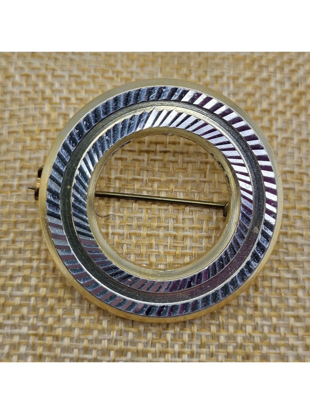 Vintage W. Germany Aluminum Brooch pin Eyeglasses holder